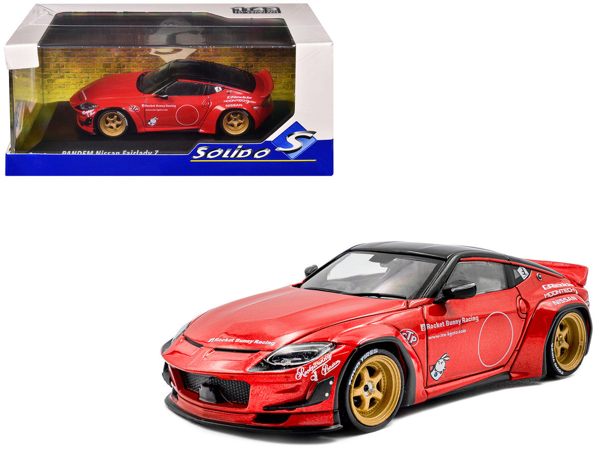 2022 Nissan Pandem Fairlady Z RHD (Right Hand Drive) Red Metallic with Black Top 1/43 Diecast Model Car by Solido LuxuryLifeWay Online Store