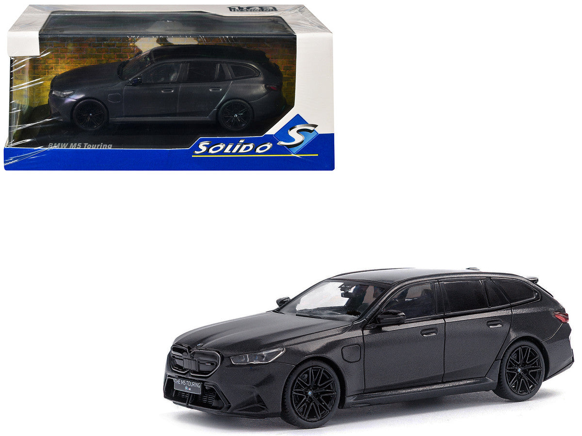 2024 BMW M5 Touring Frozen Deep Gray Metallic with Black Top 1/43 Diecast Model Car by Solido LuxuryLifeWay Online Store