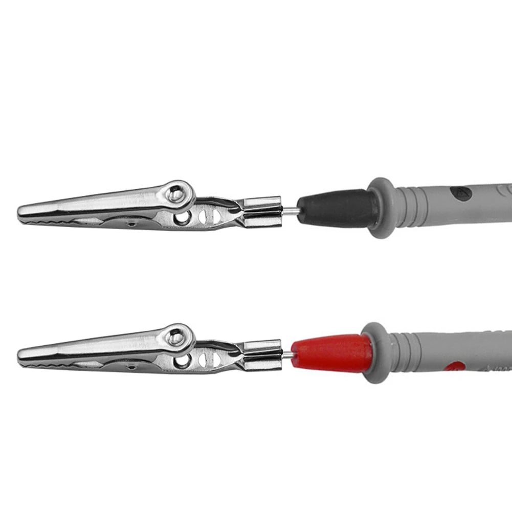 2pcs Red+Black Wire Tips Test Clip Clamp For Multi-Meter Tester AC DC 10A 1000V Multimeter Tool Accessories Pi-Mart