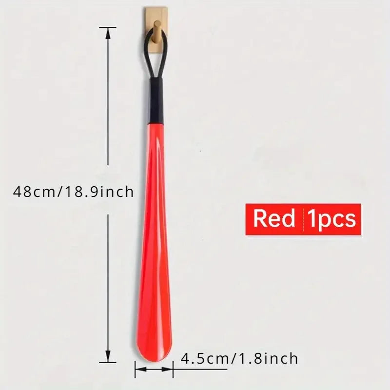 1pc Extra long flexible plastic shoe horns do not require bending durable shoe spoons for pregnant women wearing shoe assistants Pi-Mart