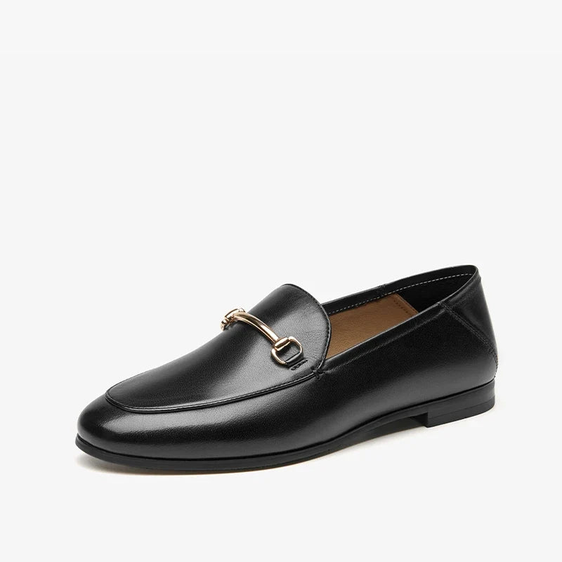 BEAUTODAY Dress Shoes Women Loafers Cow Leather Sheepskin Rubber Formal Business Suit Ladies 2025 Spring Autumn Handmade 27171 LadyShow.Store