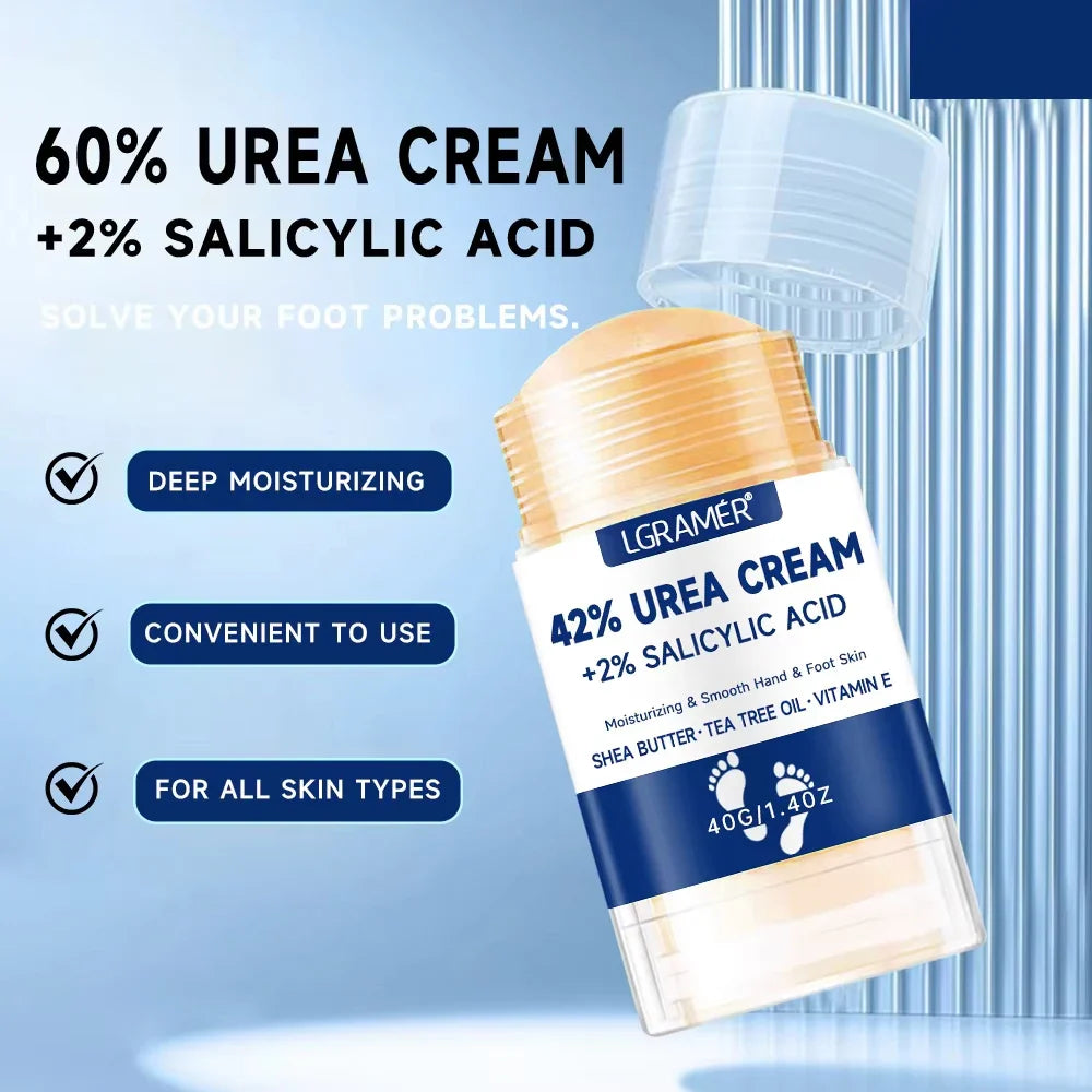 42% Urea Foot Cream +2% Salicylic Acid Moisturizing & Exfoliating, Cracked Heel Repair, Deep Hydration for Dry Feet Long protect Tri Light Beauty