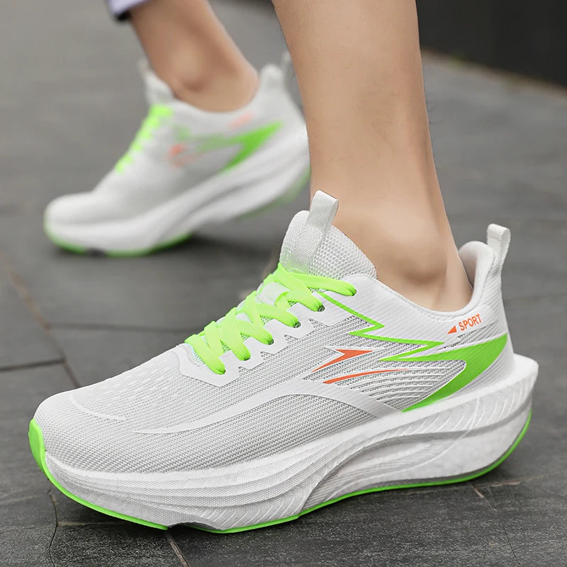 Marathon Sneakers Men Running Shoes Anti-slip Comfortable Racing Carbon Board Training Mesh Tennis Shoes Casual for Women 2026 Pi-Mart