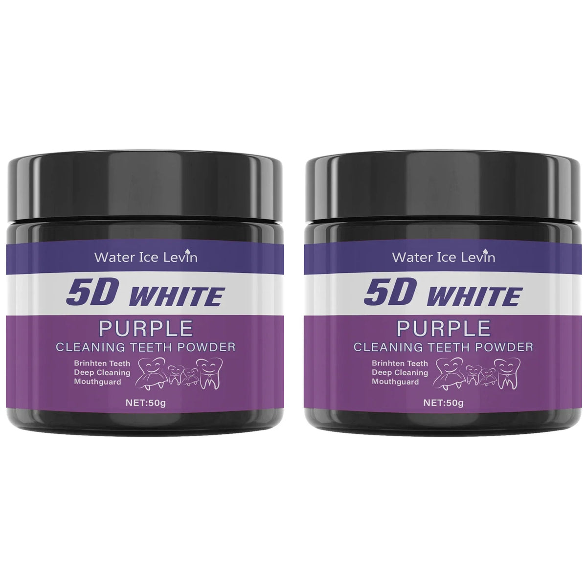 Purple Tooth Cleaning Powder - Sulfate-Free, Deep Cleaning and Polishing, Whitens Teeth in 5 Days, Portable for Daily Use and Travel LadyShow.Store