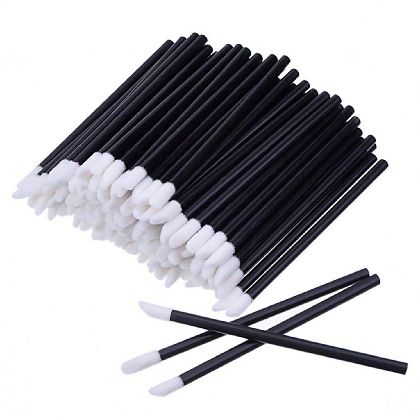 100pcs/Set Disposable Lip Brushes, Makeup Applicator Wands For Lipstick, Lip Gloss, Cosmetic Beauty Tools Kit,Giveaways Pi-Mart