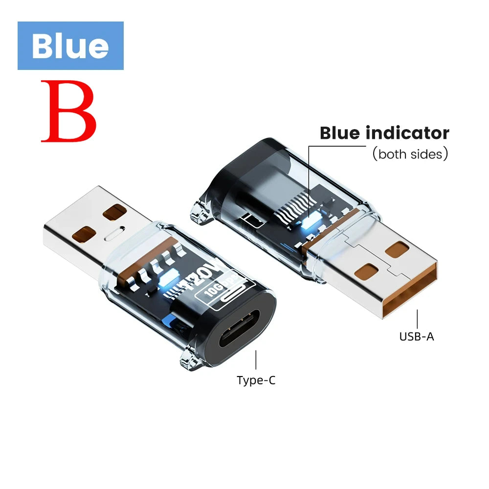 120W Fast Charging USB 3.2 To Type C Adapter OTG 10GB High Speed Data Audio Transfer for PC Tablet Xiaomi Huawei USB C Converter Pi-Mart