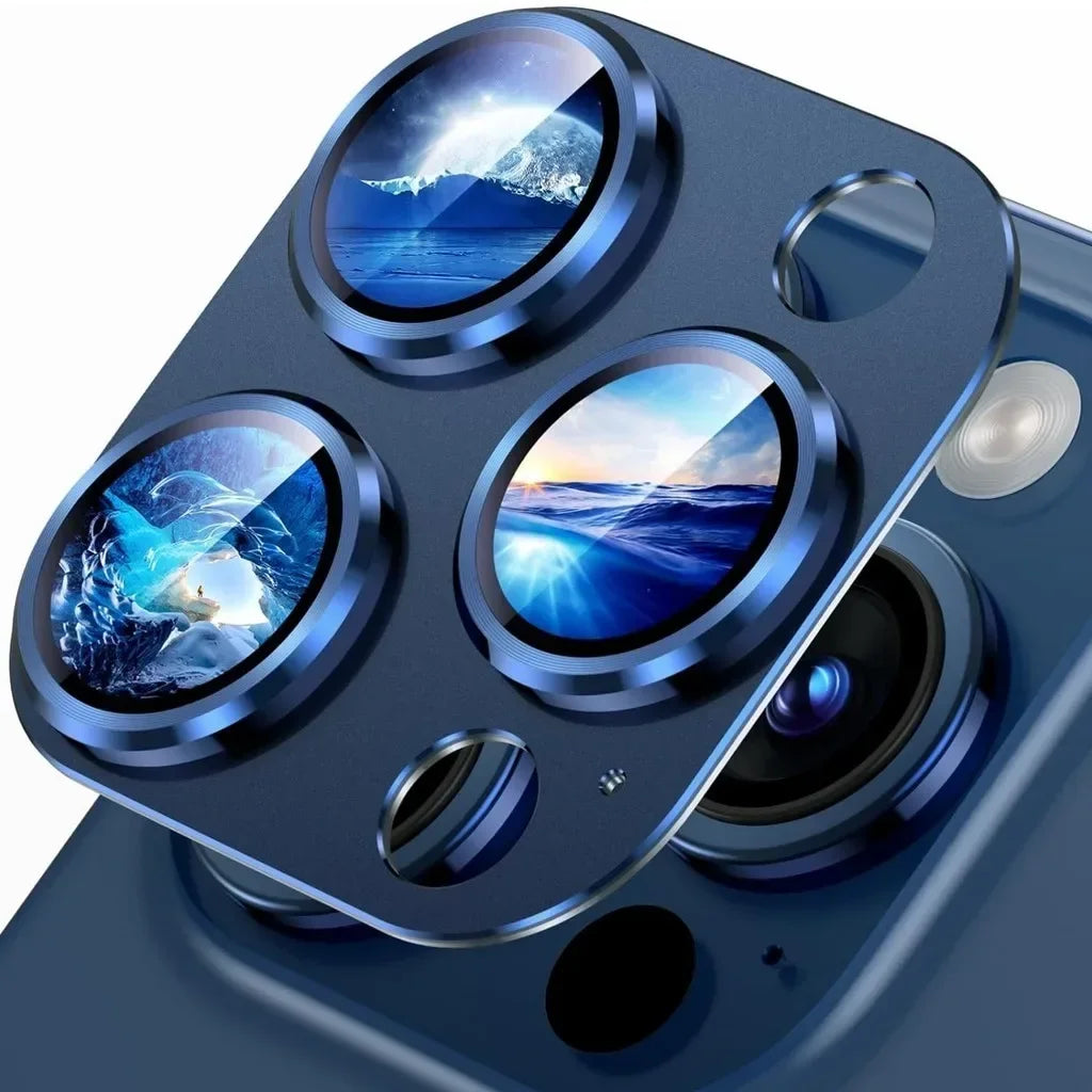 Metal Camera Lens Protector For IPhone 15 16Pro Max Aluminum Alloy Tempered Glass Cover Screen Protector For IPhone 15 16Pro Pi-Mart