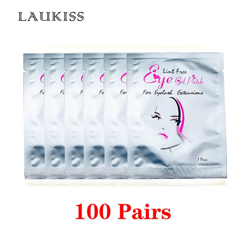 25/50/100Pairs Eye Patches Under Eyelash Pads for Building Paper Patches Lint Free Stickers for False Eyelashes LAUKISS LadyShow.Store