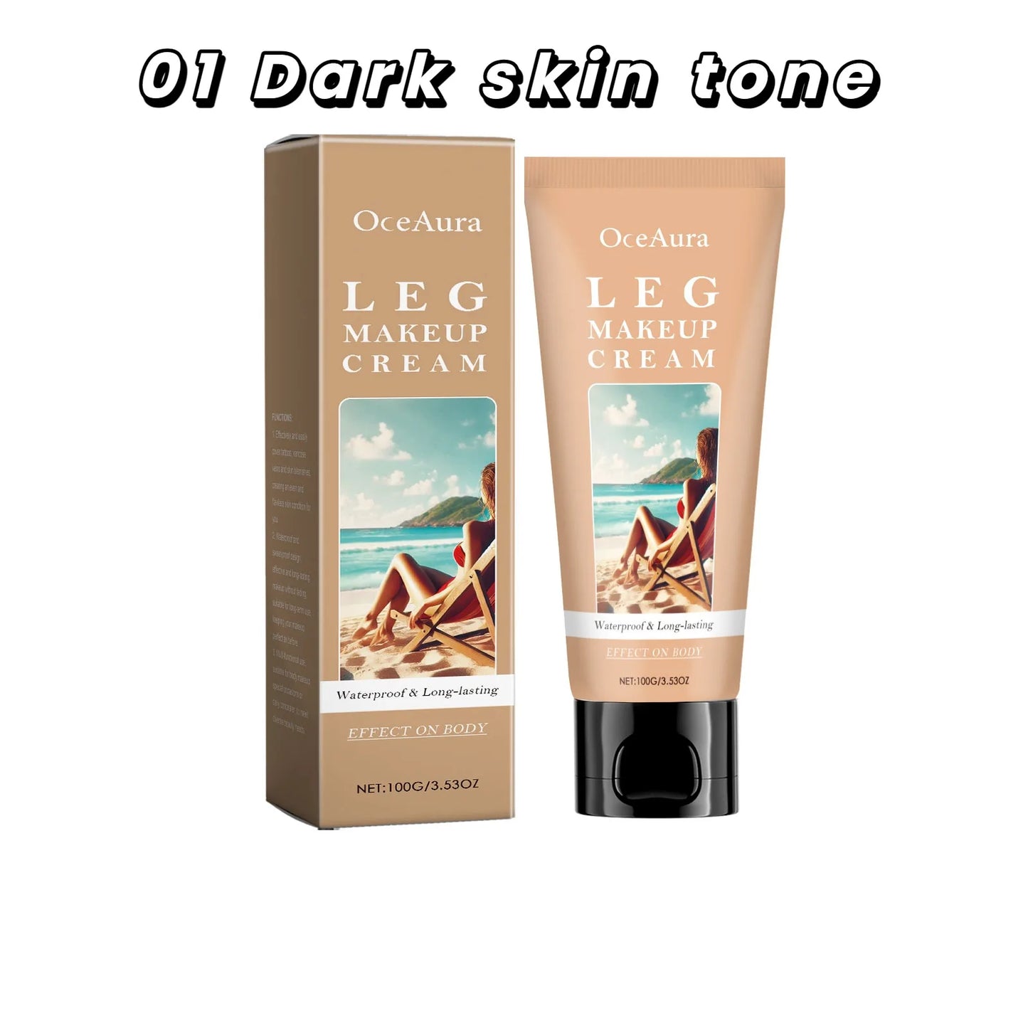 Instant Body Bronzer Foundation Makeup Cream Sun-Kissed Glow Bronzing Tint with Hyaluronic Acid Blurring Body Luminizer 100ml LadyShow.Store