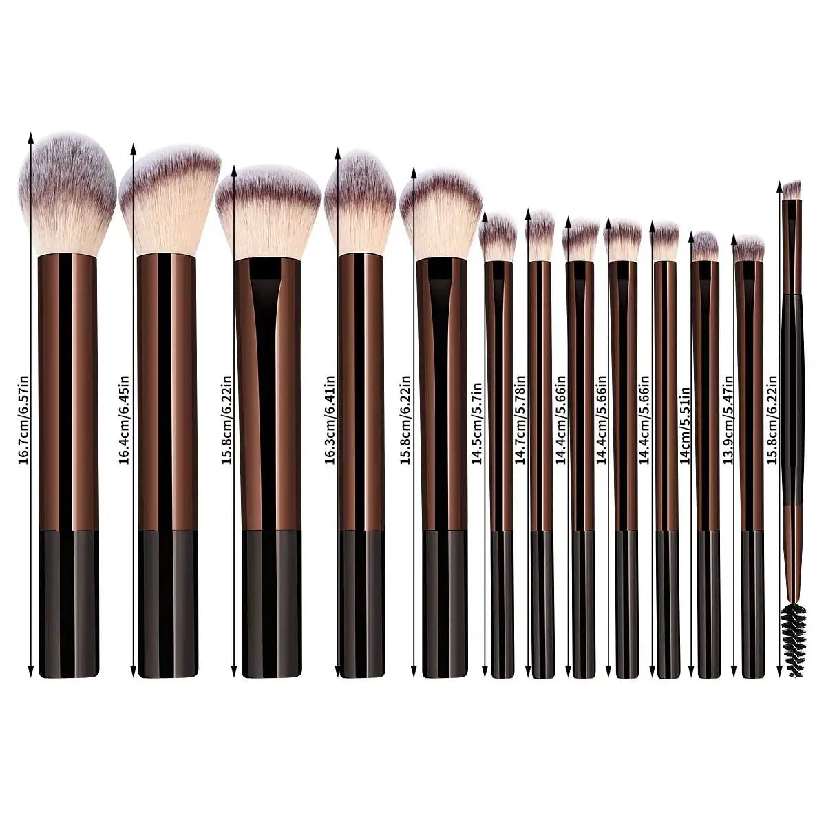 13PCS Makeup Brush Set Foundation Concealer Powder Eyeshadow Blush Brush Kabuki Blending Cosmetic Beauty Tool for Face Tri Light Beauty