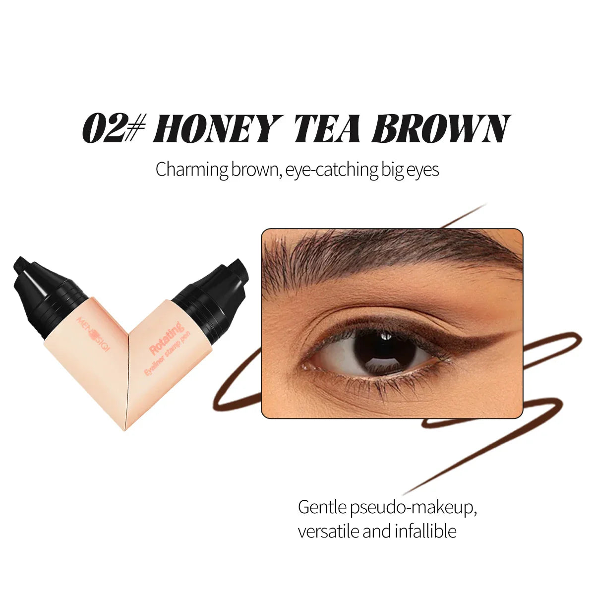 1 waterproof eyeliner pen, fast drying, durable, smooth and easy to color, can create a natural eye makeup LadyShow.Store
