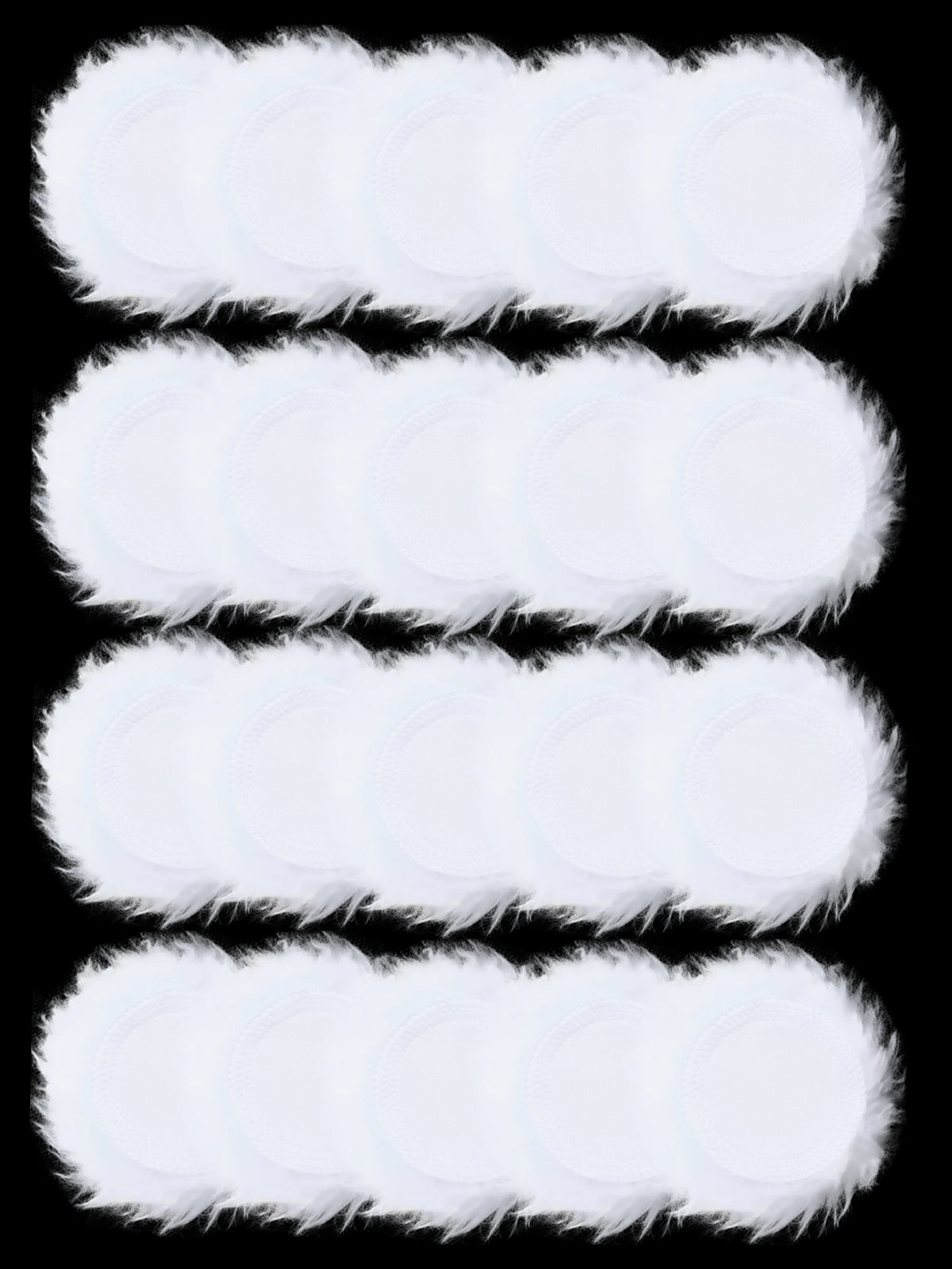 2-5-10-20Pcs Portable and Practical High-Grade White Round Powder Puff for Base and Fixing Makeup Pi-Mart