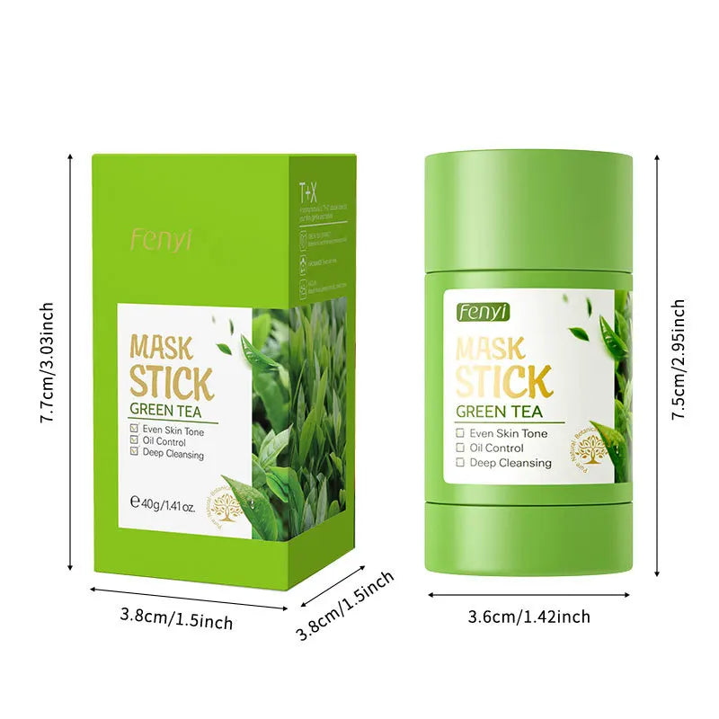 Sakura Solid Face Mask Stick Deep Cleaning Green Tea Facial Mask Reduces Blackhead Pores Oil Control Moisturizing Mud Mask 40g Pi-Mart