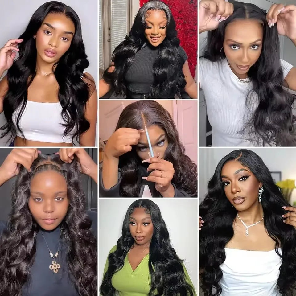 Ready To Wear Body Wave Glueless Wigs 6x4 5x5 Pre-Cut Lace Closure Remy Human Hair 13x4 Lace Frontal Wig Brazilian Curly Wave LadyShow.Store