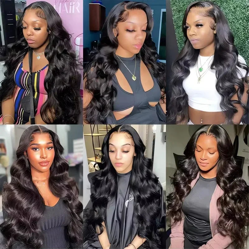 Raw Peruvian Body Wave 250% Density 40 42 inch 13x6 HD Lace Front Human Hair Wigs 13x4 Frontal Wigs Women Glueless Closure Wigs LadyShow.Store