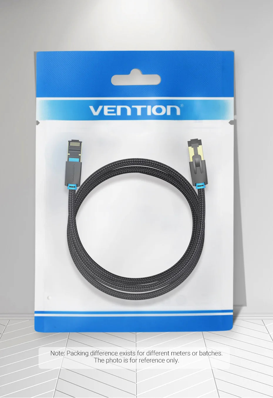 Vention CAT8 Ethernet Cable 40Gbps 2000MHz CAT 8 Networking Cotton Braided Internet Lan Cord for Laptops PS 5 Router RJ45 Cable Pi-Mart