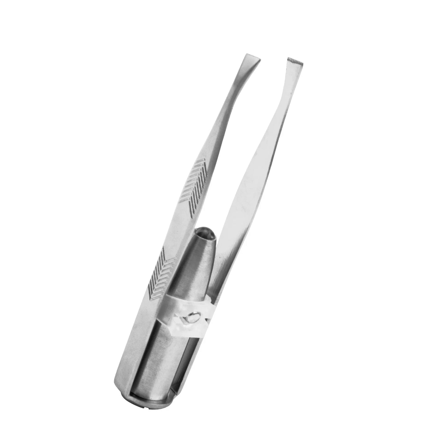 1pcs Hot Sales Portable Stainless Steel Button Cell Smart Design Eyebrow Hair Remove Tweezer with LED Light Makeup Tool LadyShow.Store