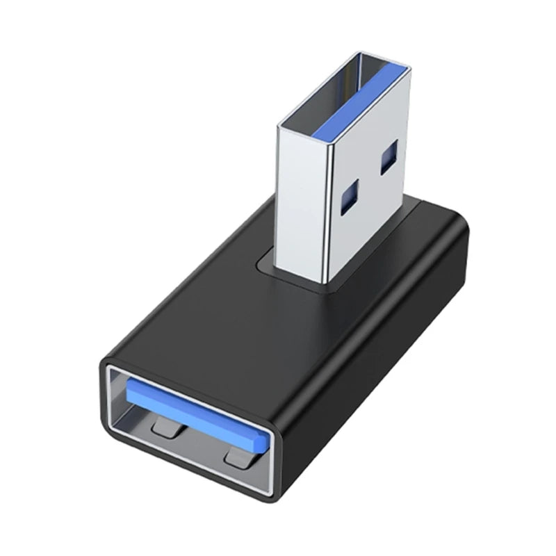 90 Degree Left Right Up Down Angled USB 3.0 A Male to Female Extension Connector Adapter for Laptop PC USB Chargers Converter Pi-Mart