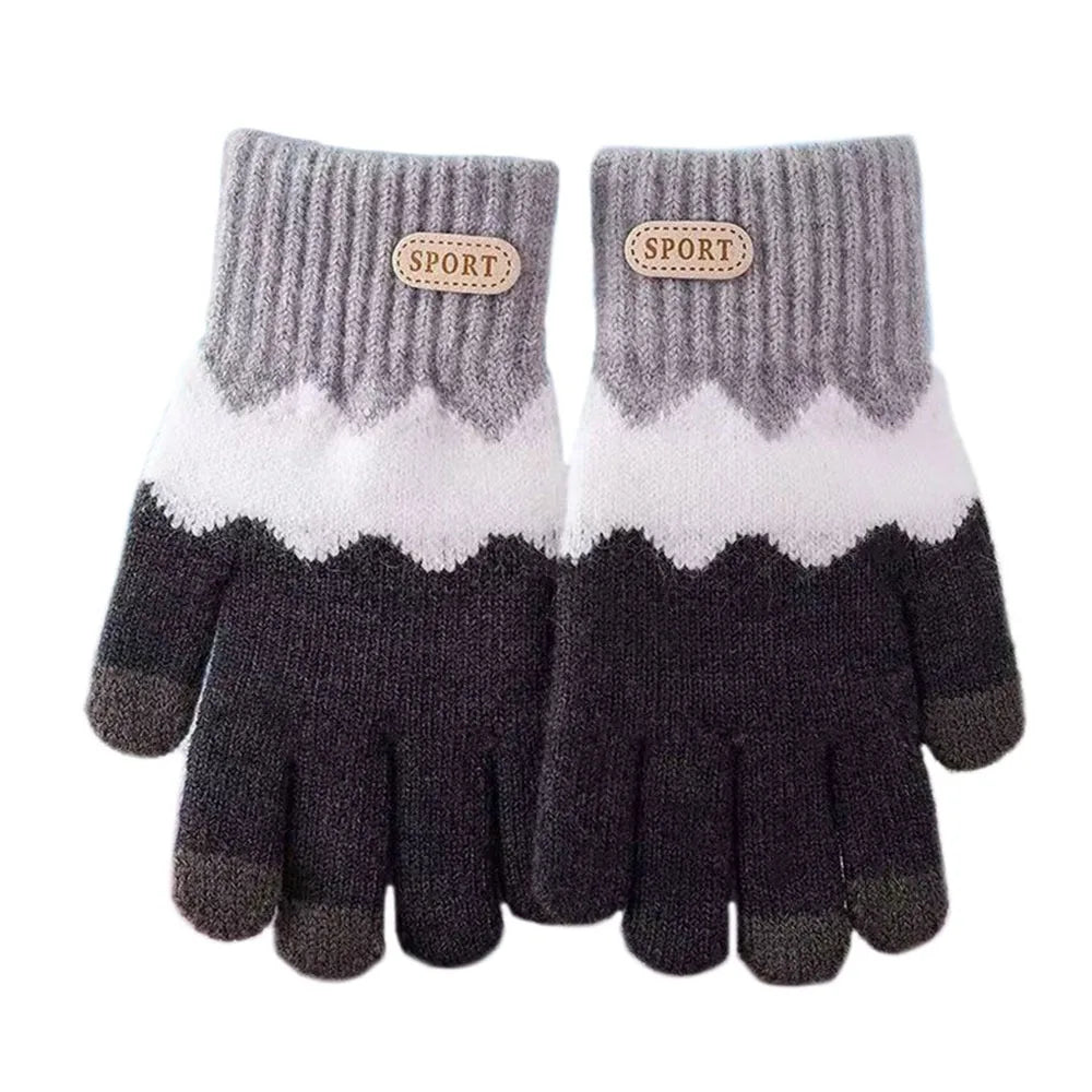 Cute Warm Kids Winter Gloves Coldproof Windproof Baby Gloves Soft Thicken Children Mittens for 6-14 Years Old Baby Boys Girls Pi-Mart