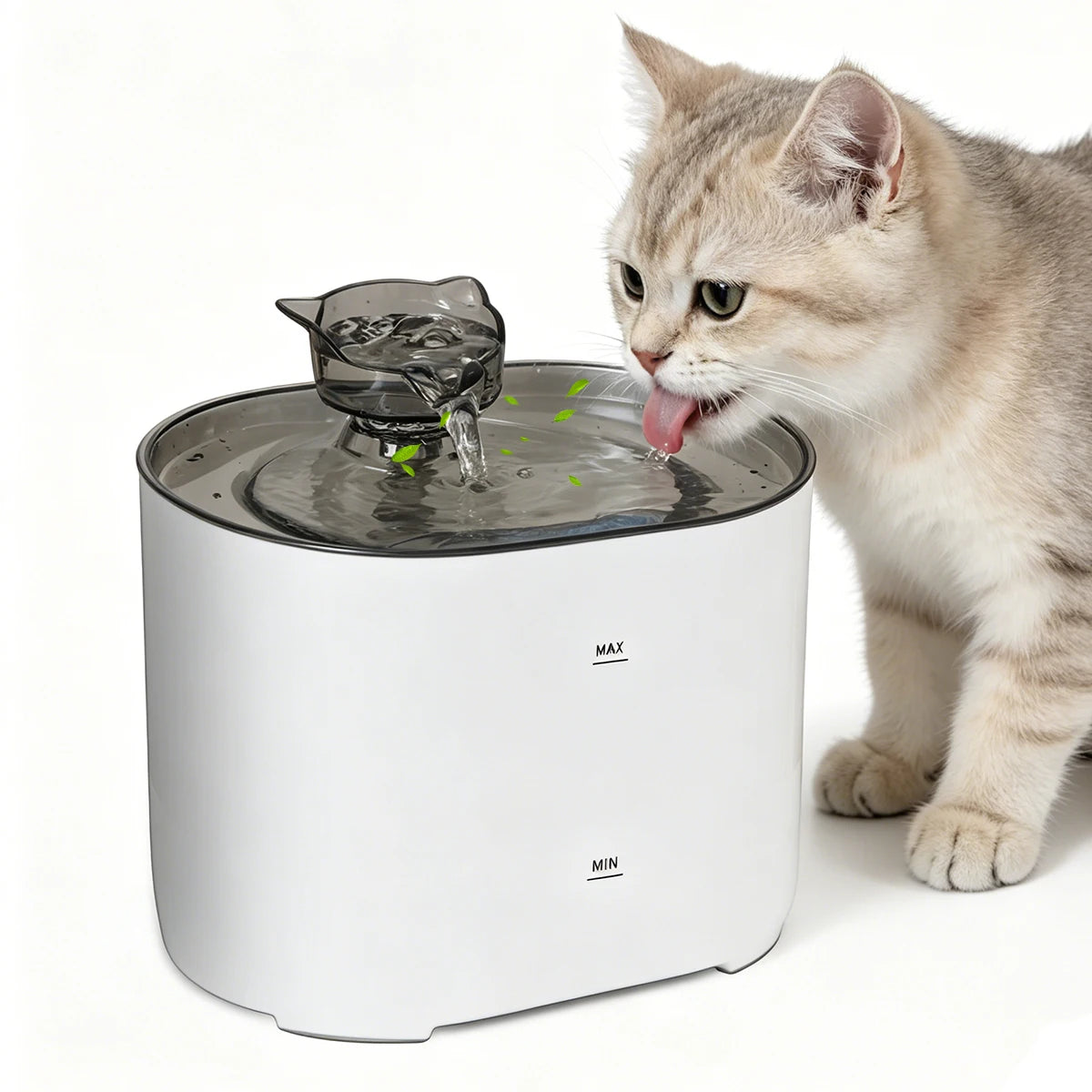 Automatic Cat Water Fountain, 2.2L/74oz Pet Water Fountain, Ultra-quiet, Suitable for Indoor Cats and Dogs, Easy to Clean Pi-Mart