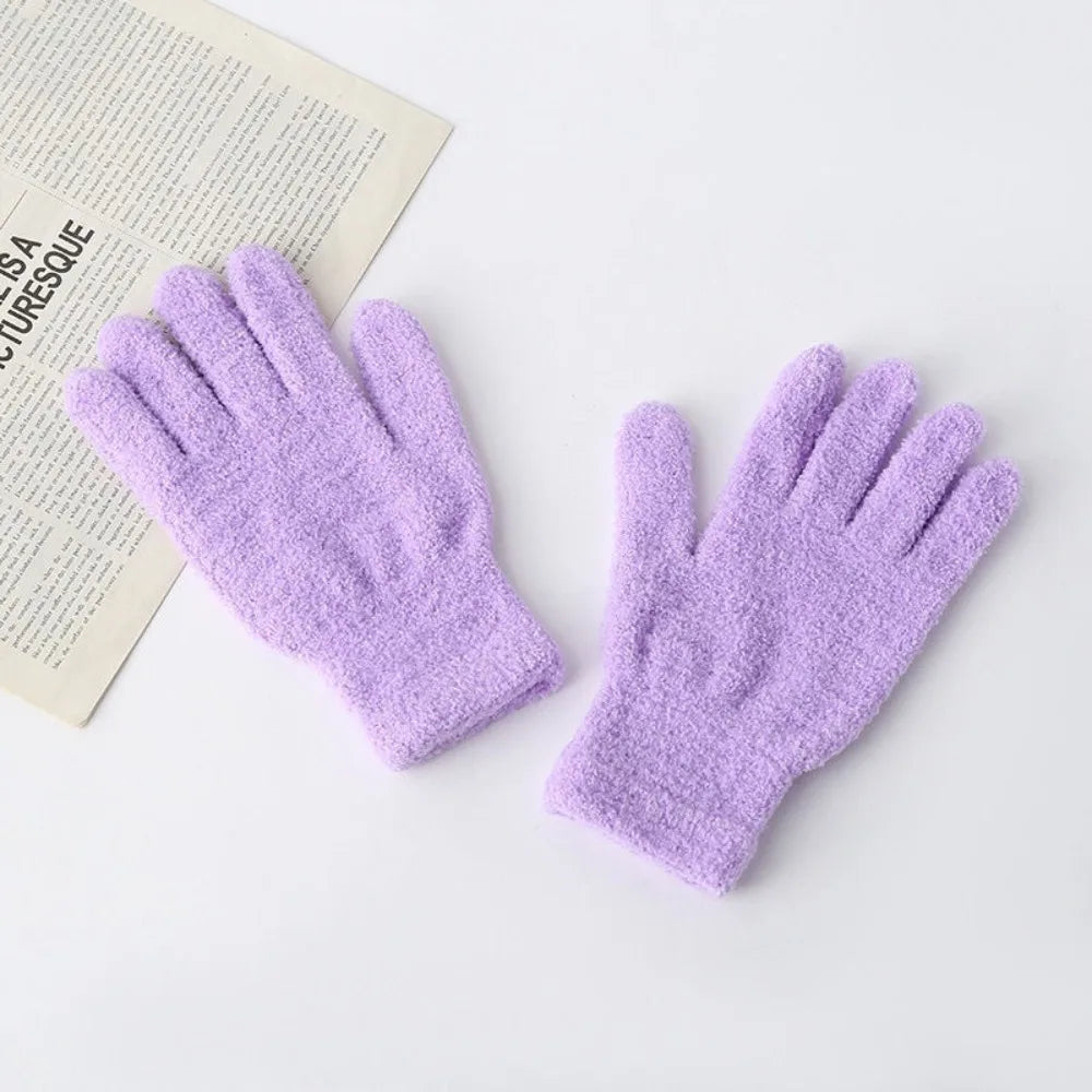 Fashion Thickened Furry Gloves Cold-proof Warm Winter Gloves Windproof Breathable Five Finger Gloves Winter Pi-Mart