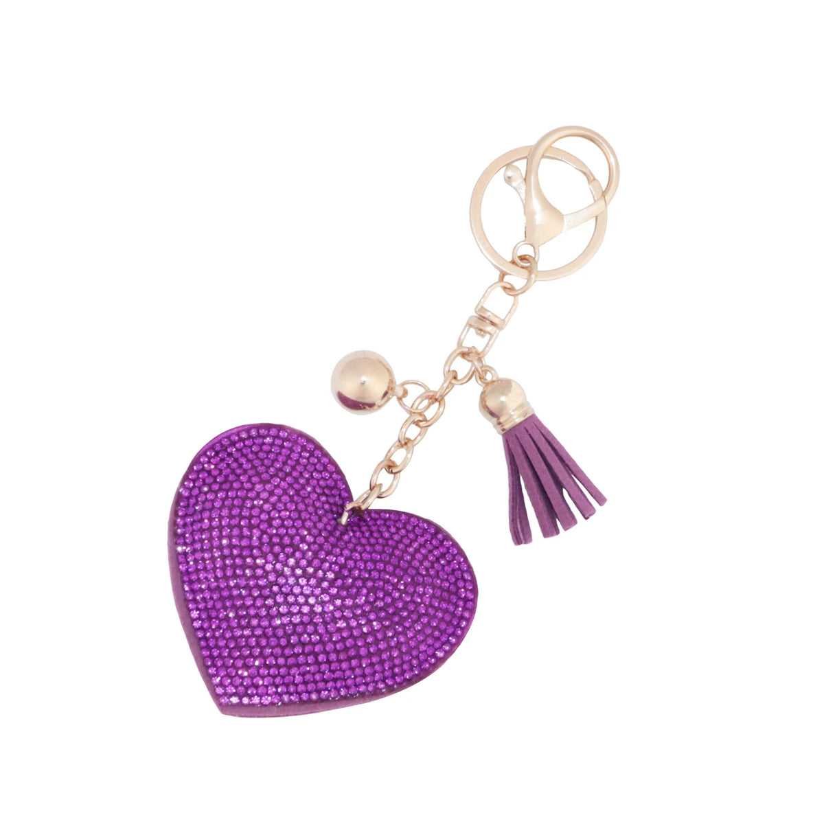 Rhinestone Heart Finger Keychain Bling Crystal Strap Pendant for Key Keychain Handbag Wallet Key Accessories Gift for Women Pi-Mart