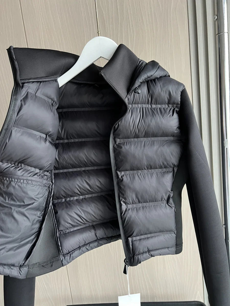 2025 Winter New Arrival Women's Lightweight Warm Down Jacket with Long Sleeves and Zippered Hooded Sports Coat 4391742 LadyShow.Store