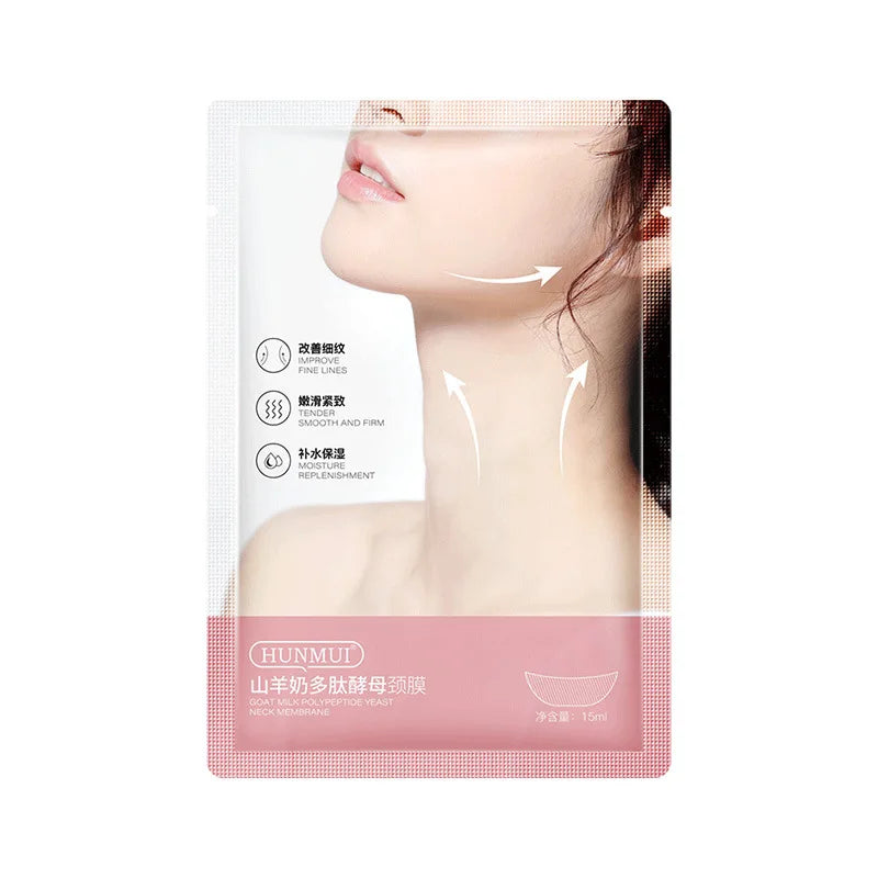 10pcs Goat Milk Neck Mask Collagen Firming Hydrating Crystal Neck Masks Skincare Nourishing Brightening Beauty Necks Skin Care Pi-Mart