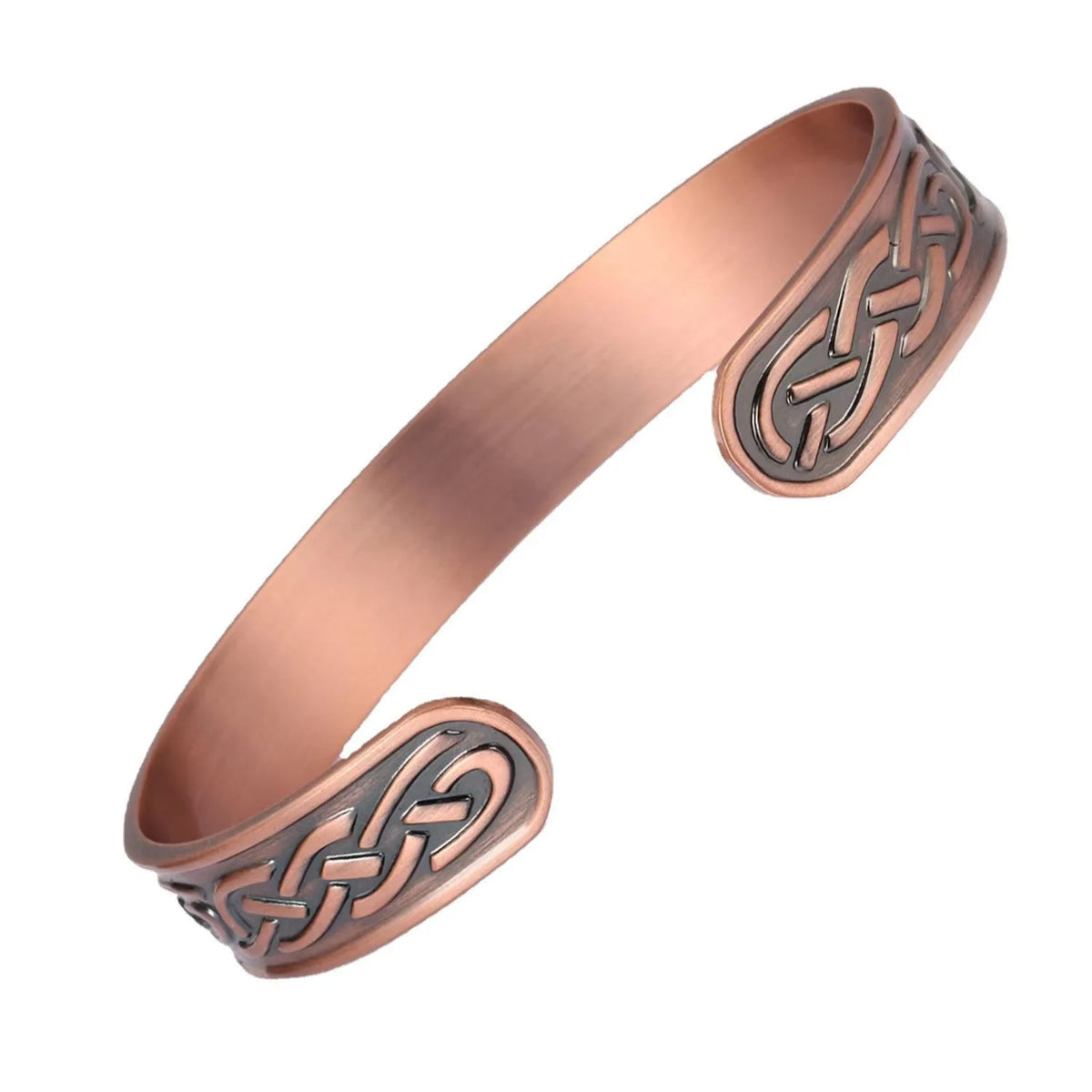 European and American Retro Water Ripple Magnetic Antique Red Copper Popular Opening Adjustable Magnet Energy Bracelet Pi-Mart