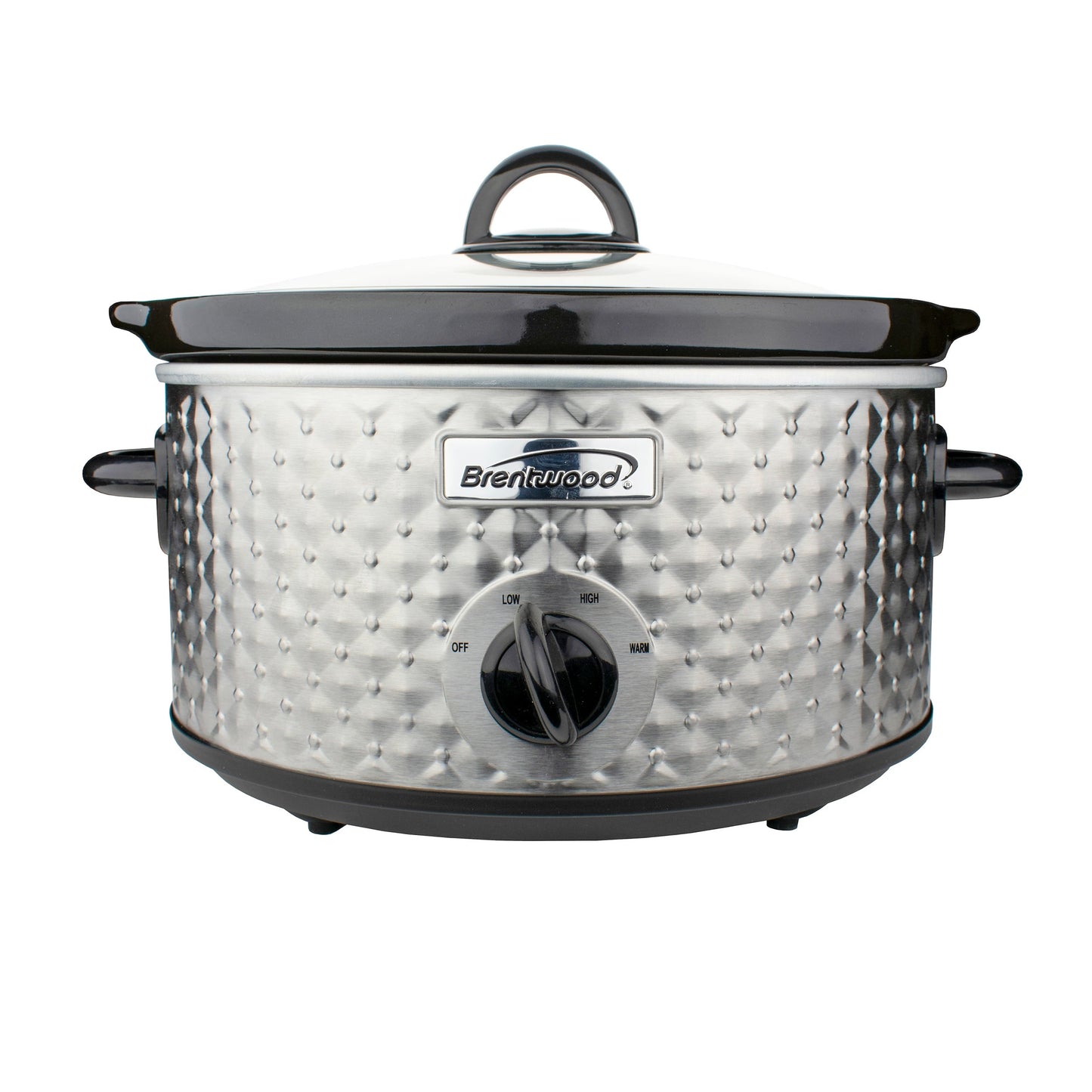 Brentwood 3.5 Quart Diamond Pattern Slow Cooker in Stainless Steel LuxuryLifeWay Online Store