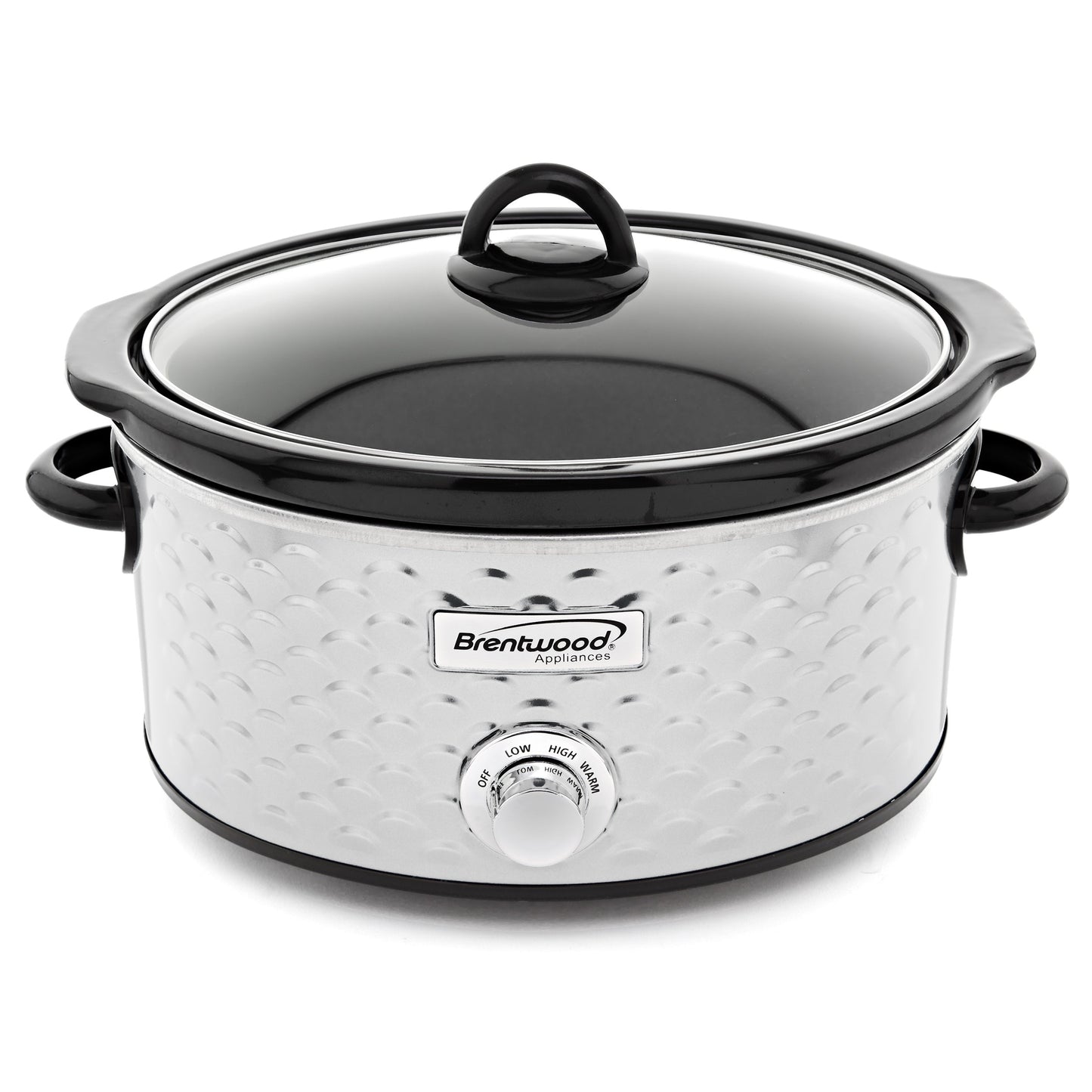 Brentwood Scallop Pattern 4.5 Quart Slow Cooker in Stainless Steel LuxuryLifeWay Online Store