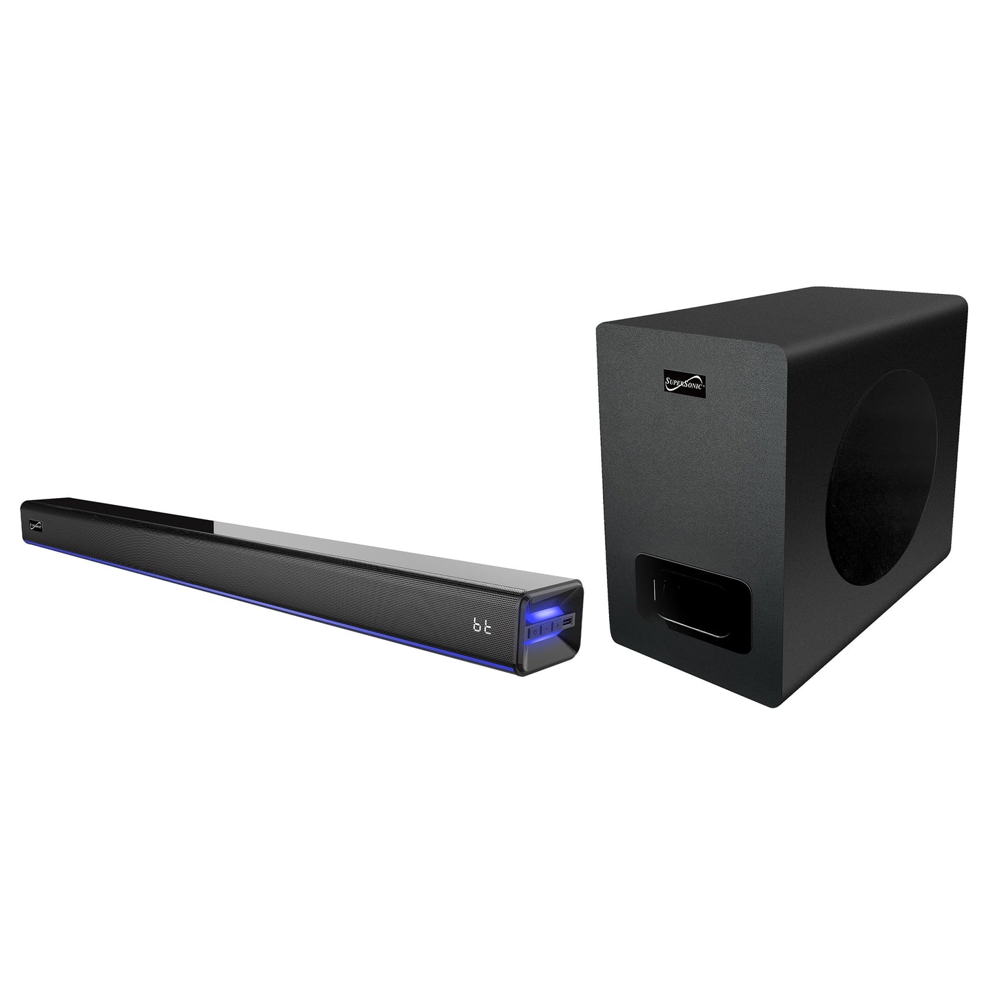 SuperSonic 2.1 Channel Bluetooth Soundbar with Ambient Lighting and Wireless Subwoofer LuxuryLifeWay Online Store