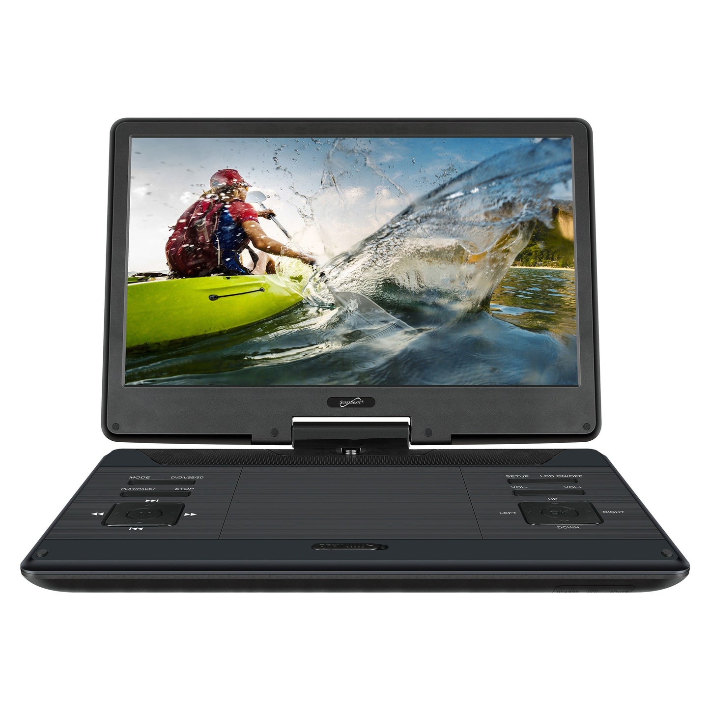 SuperSonic 14 Inch Portable Swivel DVD Player in Black with TV Tuner LuxuryLifeWay Online Store