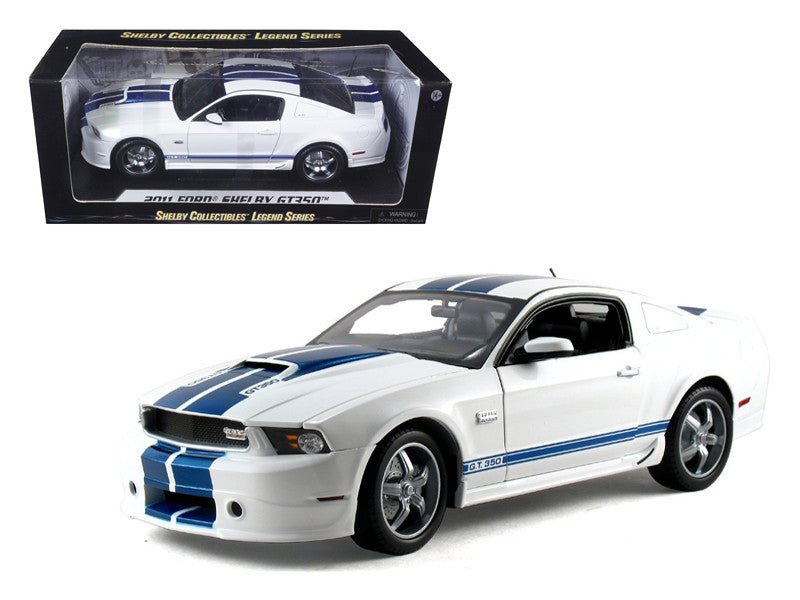 2011 Ford Shelby Mustang GT350 White 1/18 Diecast Model Car by Shelby Collectibles LuxuryLifeWay Online Store