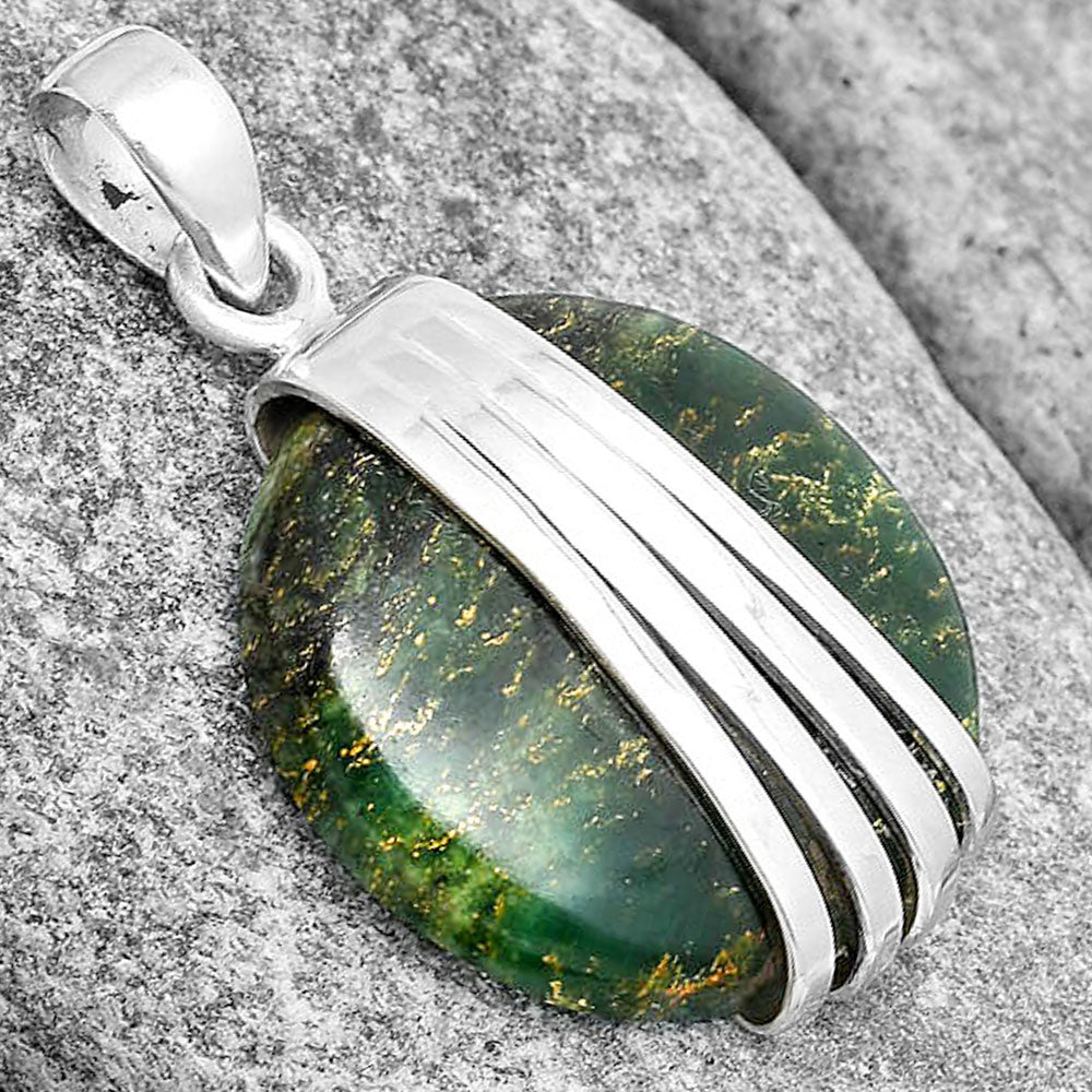 Natural Green Fuchsite Pendant P-1302 SDP130736 LuxuryLifeWay Online Store