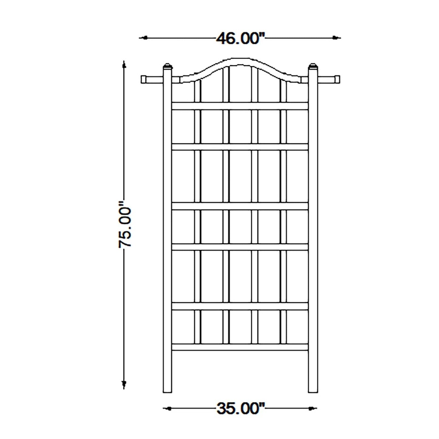 75-inch Outdoor White Vinyl Garden Plant Trellis with Ground Anchors LuxuryLifeWay Online Store