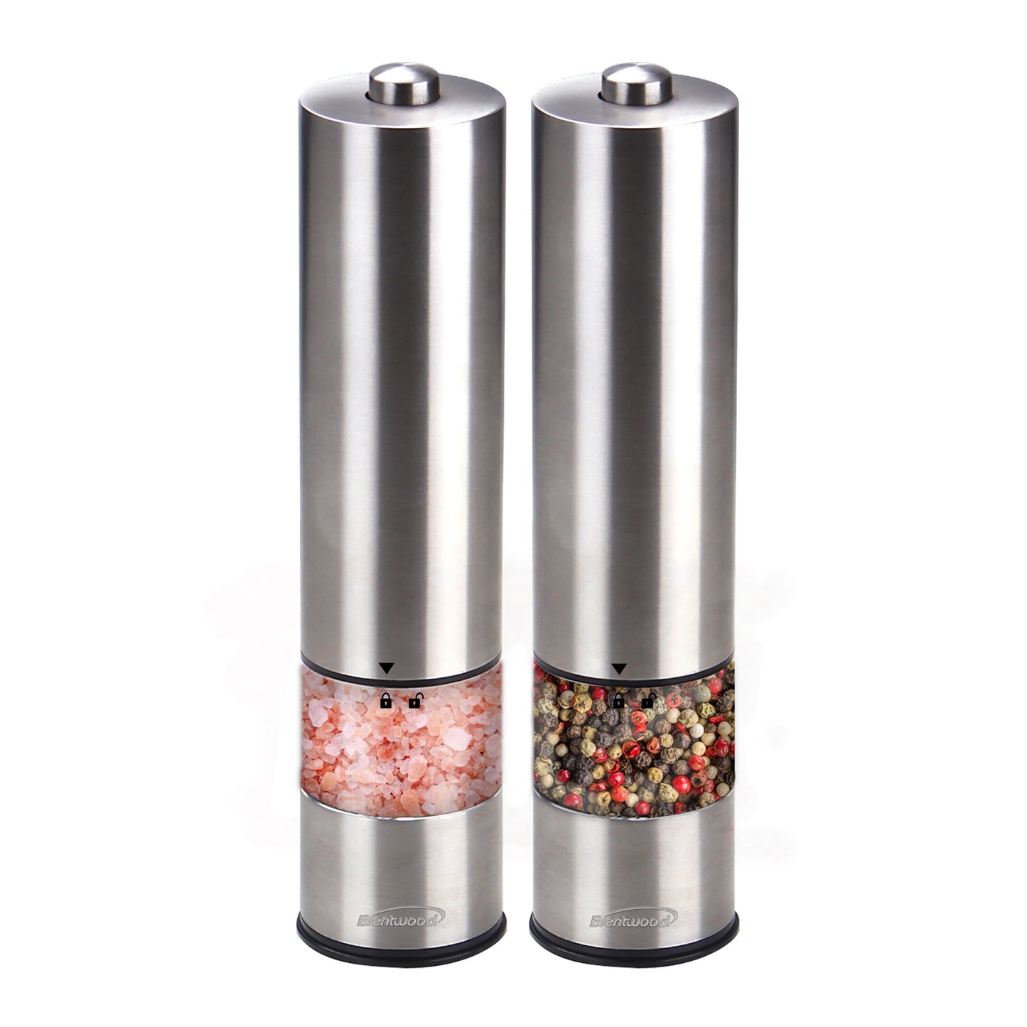 Brentwood Electric Blue LED Salt and Pepper Adjustable Ceramic Grinders LuxuryLifeWay Online Store