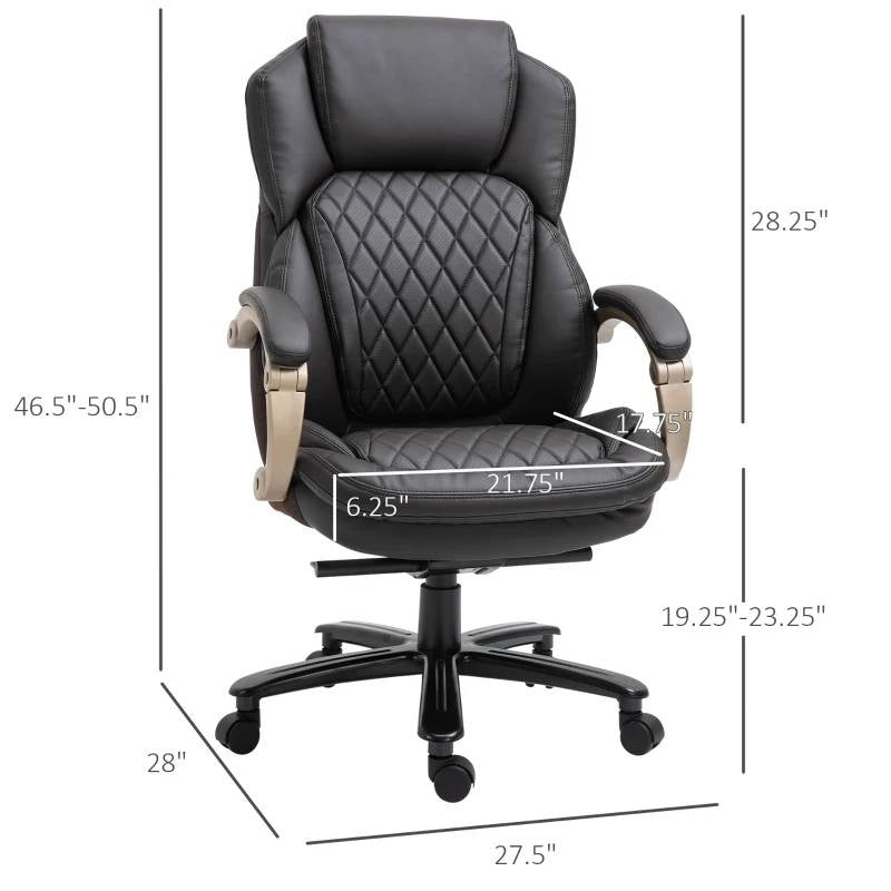 Brown Big and Tall Diamond Stitching Executive Adjustable Height Office Chair LuxuryLifeWay Online Store