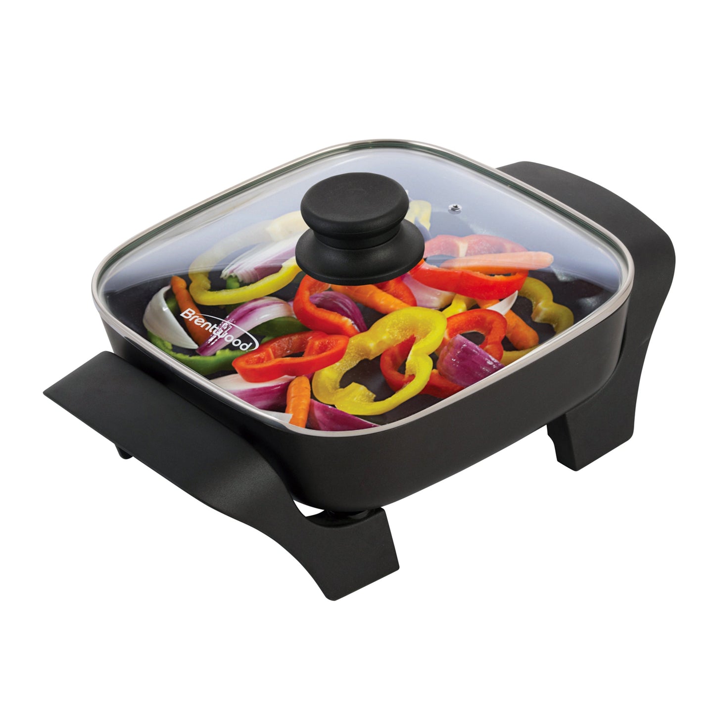 Brentwood SK-46 8-Inch Nonstick Electric Skillet in Black with Lid LuxuryLifeWay Online Store