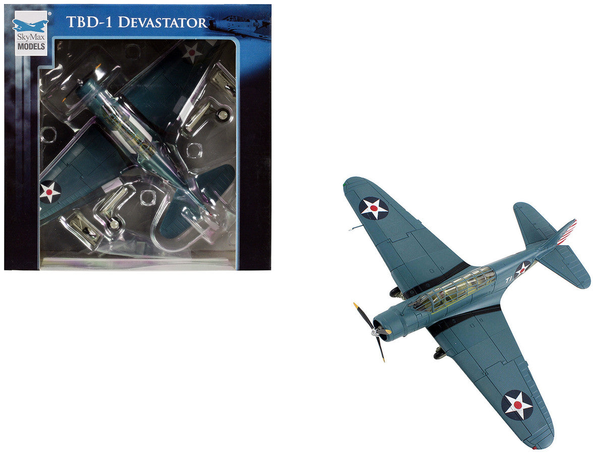 Douglas TBD-1 Devastator Bomber Aircraft "Lt. Cdr. James Brett VT-2 USS Lexington" (1942) United States Navy "SkyMax Models" Series 1/72 Diecast Model by Hobby Master LuxuryLifeWay Online Store