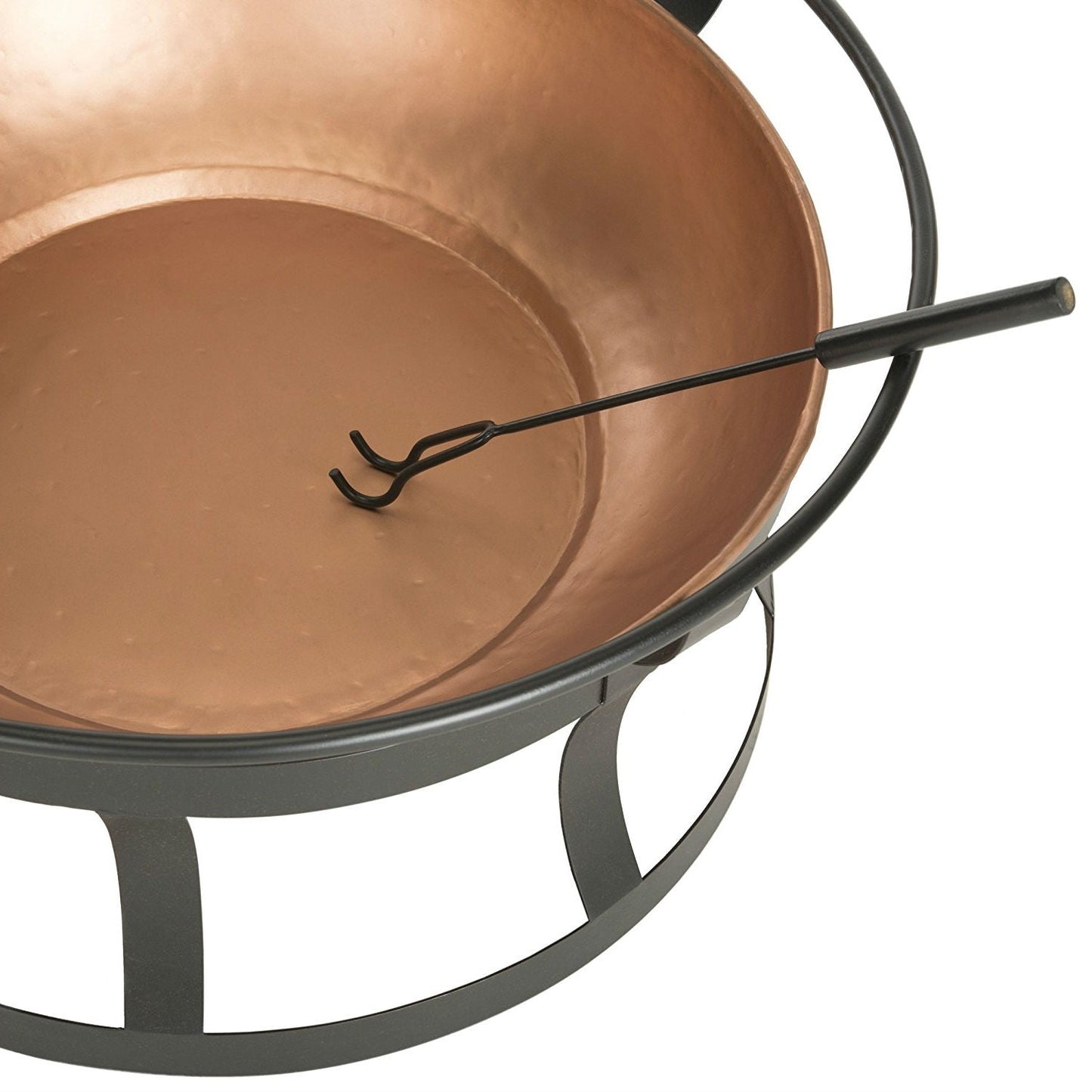 Copper Fire Pit with Black Iron Stand Grate and Fire Poker LuxuryLifeWay Online Store