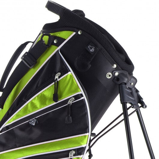 Golf Stand Cart Bag with 6-Way Divider Carry Pockets-Green - Color: Green LuxuryLifeWay Online Store