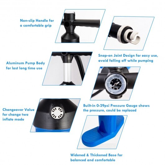 Double Action Manual inflation SUP Hand Pump with Gauge LuxuryLifeWay Online Store