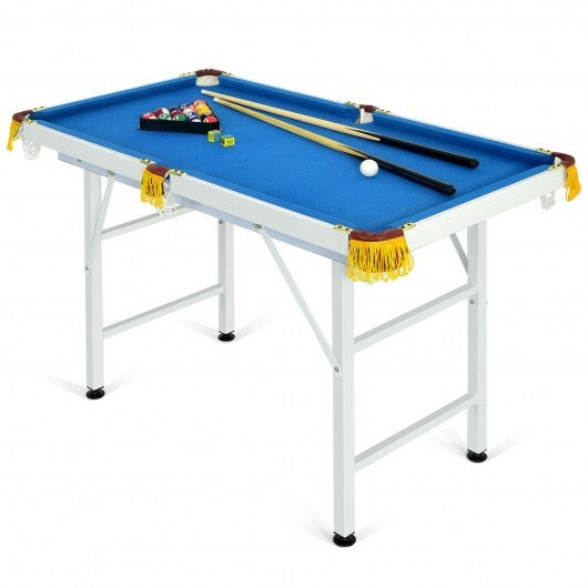 47 Inch Folding Billiard Table with Cues and Brush Chalk -Green LuxuryLifeWay Online Store