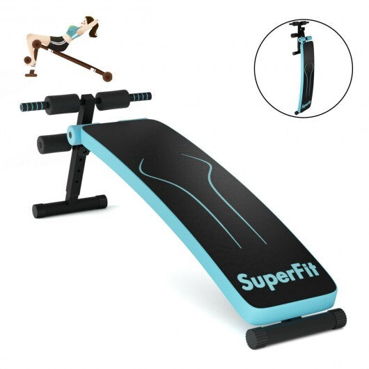 Folding Weight Bench Adjustable Sit-up Board Workout Slant Bench-Red LuxuryLifeWay Online Store