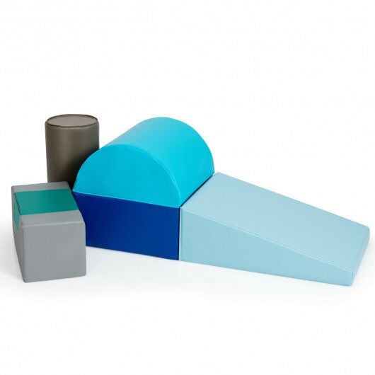 6 Piece Climb Crawl Play Set Indoor Kids Toddler-Light Blue - Color: Light Blue LuxuryLifeWay Online Store