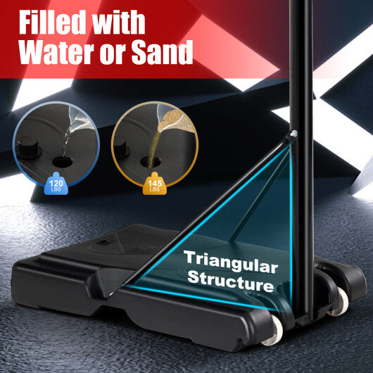 Adjustable Portable Basketball Hoop Stand with Shatterproof Backboard Wheels LuxuryLifeWay Online Store