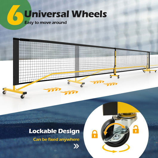 22 FT Portable Pickleball Net with 6 Lockable Wheels and Carry Bag LuxuryLifeWay Online Store