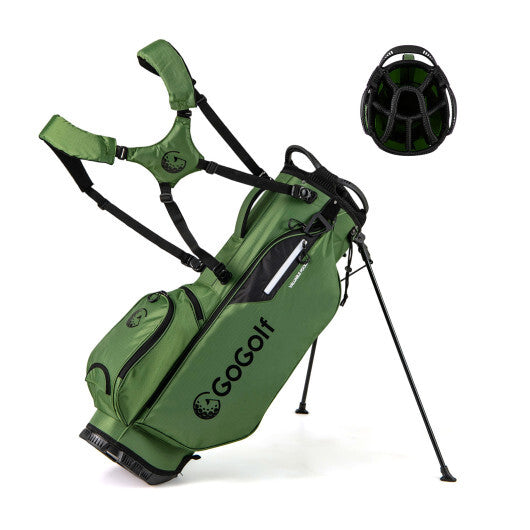 Golf Stand Bag Lightweight Golf Bag with 8 Way Top Dividers and 5 Zippered Pockets-Gray LuxuryLifeWay Online Store