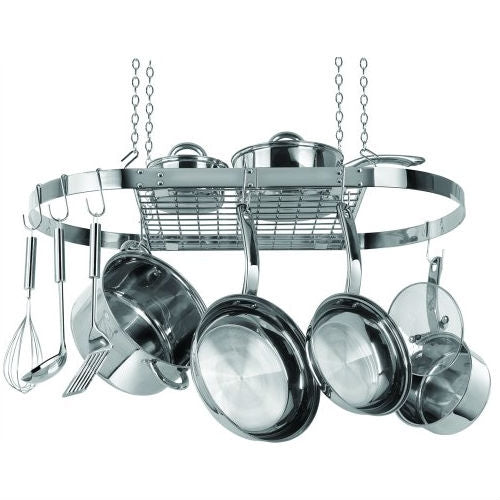Stainless Steel Oval Pot Rack for Kitchen Cookware Storage LuxuryLifeWay Online Store